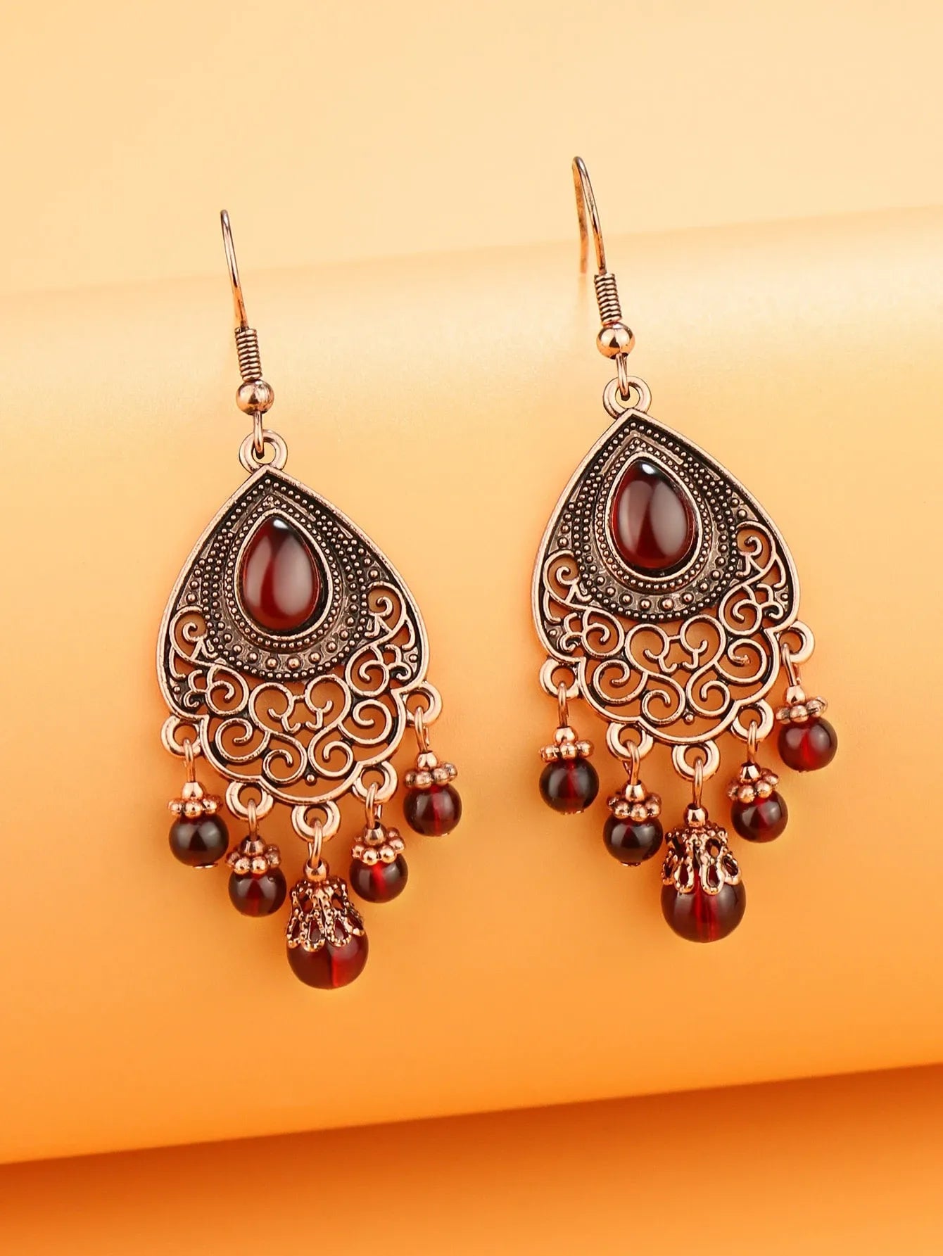 Midnight Rose Jhumkas