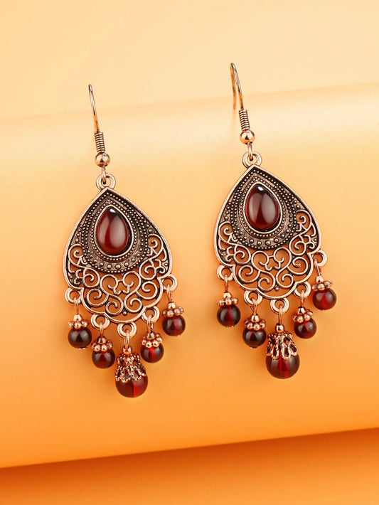 Midnight Rose Jhumkas